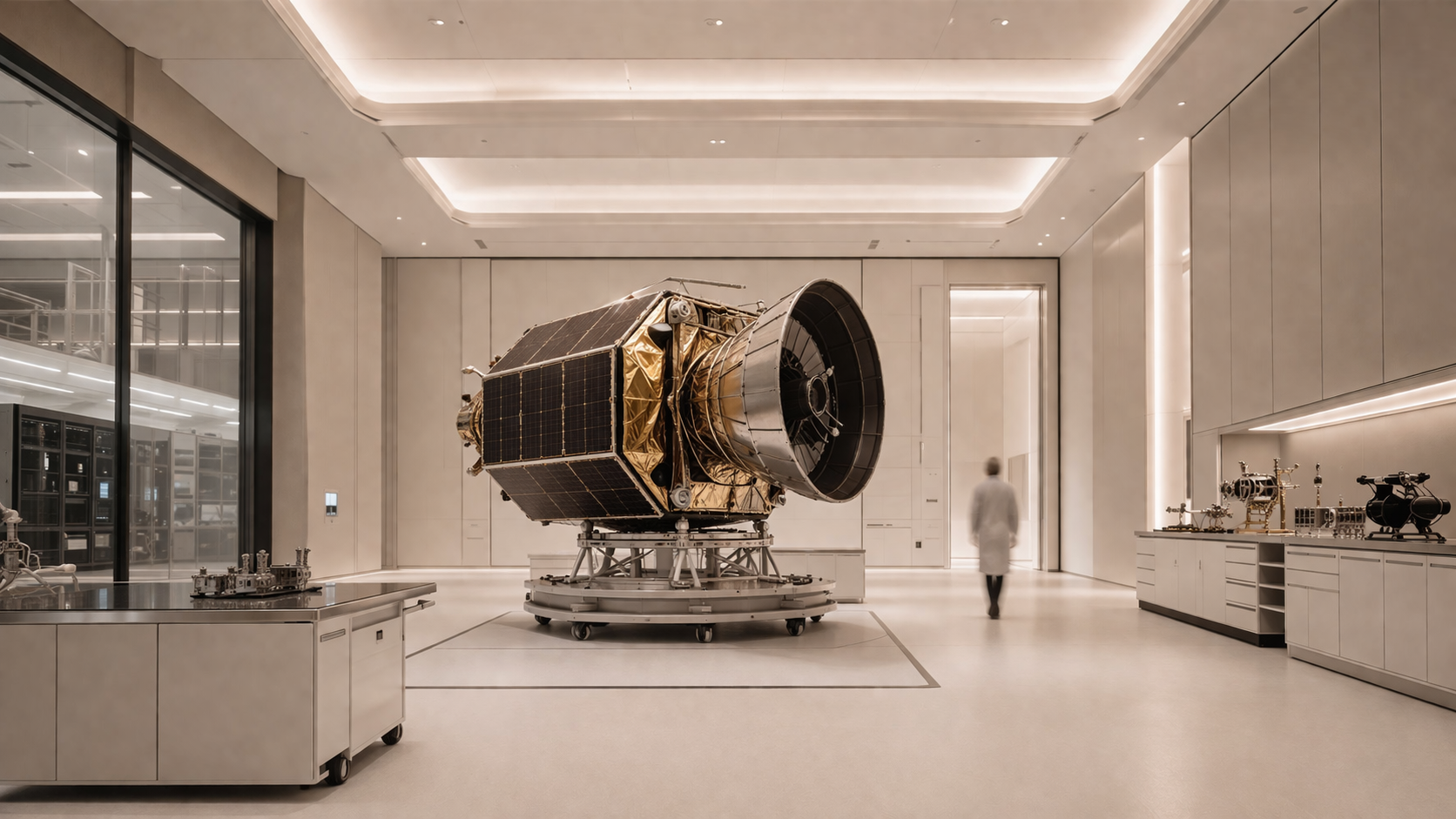 Satellite integration chamber